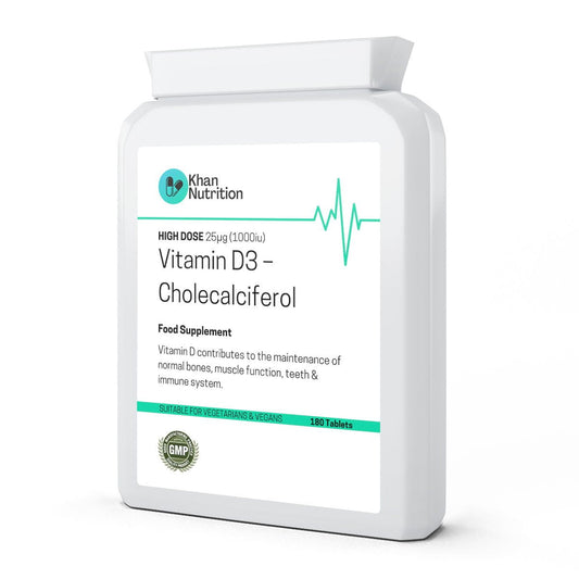 Vegan Vitamin D3 1000IU | Bone, Muscle & Immune Support | 180 Tablets